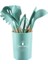 Ahşap Saplı Silikon 12'li Mutfak Aracı Spatula Kaşık Seti (Yurt Dışından) 1