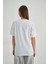 Kurdele Tasarımlı Oversize %100 Pamuk Kadın Tişört 5