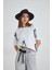 Kurdele Tasarımlı Oversize %100 Pamuk Kadın Tişört 2
