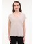 WL JOIN 11KT903 5FX Taş Rengi Kadın Kısa Kol T-Shirt 1
