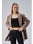 Toprak Rengi Oversize Kruvaze Yaka Astarlı Blazer Ceket 2