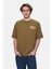 Aspen Koyu Yeşil Bisiklet Yaka Baskılı Oversize Erkek Tshirt 1