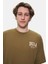 Aspen Koyu Yeşil Bisiklet Yaka Baskılı Oversize Erkek Tshirt 2