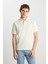 Erkek Regular Fit Polo Ekru Erkek Kısa Kol T-Shirt 1