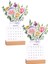 2024 Ahşap Tabanlı Bloomy Flowers Masa Takvimi, Masa Takvimi (Yurt Dışından) 1