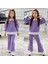 Kız Çocuk Tarz Lila Eşofman Takımı 4