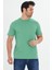 Erkek Pamuklu Bisiklet Yaka Tişört Yeşil 5014-Y 2