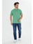 Erkek Pamuklu Bisiklet Yaka Tişört Yeşil 5014-Y 5