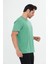 Erkek Pamuklu Bisiklet Yaka Oversize Tişört Yeşil 5015-Y 4