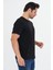 Erkek Pamuklu Bisiklet Yaka Tişört Siyah 5014-S 3
