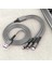 3ın1 Gümüş 1.2 Metre (Mıcro USB - Lıghtnıng - Type C) Telefon Şarj Kablosu (4887) 3
