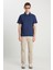 Relaxed Fit Half Zip Erkek Polo T-Shirt W7NQ205286410 3