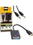 HDMI To VGA Çevirici Adaptör Ses Çıkışlı Kutulu (4887) 2
