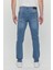 Regular Fit Likralı Erkek Denim Kot Pantolon Mavi 5