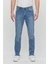 Regular Fit Likralı Erkek Denim Kot Pantolon Mavi 1