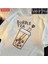 Kedi Inci Süt Çay Karikatür Adam T Gömlek Uydurma Gevşek Tee Giyim Eğlence Omuz Damla T-Shirt 1