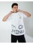 Oversıze Unisex Baskılı T-Shırt Intrusıon Whıte 5