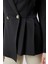 Siyah Regular Fit Pile Detaylı Blazer Ceket 5