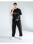 Oversıze Unisex Baskılı T-Shırt Untıl Black 1