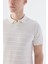 Ekru Slim Fit Düğmeli Polo Yaka T-Shirt 3
