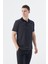 Siyah Slim Fit Çizgili Pamuk Polo Yaka T-Shirt 1