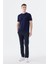 Lacivert Slim Fit Bisiklet Yaka T-Shirt 2