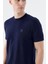 Lacivert Slim Fit Bisiklet Yaka T-Shirt 3
