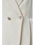Ekru Regular Fit Pile Detaylı Blazer Ceket 4