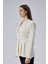 Ekru Regular Fit Pile Detaylı Blazer Ceket 5