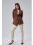 Kahverengi Regular Fit Pile Detaylı Blazer Ceket 2