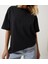 Kadın T-Shirt Bisiklet Yaka Basic Oversize 3