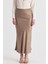 Vizon Beli Lastikli Saten Midi Etek 9427 3