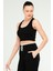 Siyah Slim Fit Basic Kaşkorse Askılı Kolsuz Kadın Crop Top Sc1242 3