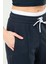 Lacivert Oversize Basic Pamuklu Yüksek Bel Lastik Paça Kadın Eşofman Alt SD1000 5