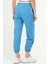 Mavi Oversize Basic Pamuklu Yüksek Bel Lastik Paça Kadın Eşofman Alt SD1000 4