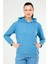 Beyaz - Siyah Oversize Basic Pamuklu Kapüşonlu Kanguru Cep Kadın Sweatshirt SC1242 1