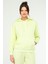 Beyaz - Siyah Oversize Basic Pamuklu Kapüşonlu Kanguru Cep Kadın Sweatshirt SC1242 1