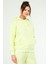 Beyaz - Siyah Oversize Basic Pamuklu Kapüşonlu Kanguru Cep Kadın Sweatshirt SC1242 3