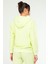 Beyaz - Siyah Oversize Basic Pamuklu Kapüşonlu Kanguru Cep Kadın Sweatshirt SC1242 4