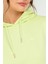 Beyaz - Siyah Oversize Basic Pamuklu Kapüşonlu Kanguru Cep Kadın Sweatshirt SC1242 5
