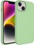 Apple iPhone 14 Plus Kılıf Sıvı Teknolojili Silinebilir Sert Vrdr Kivi Kapak-Açık Yeşil 1