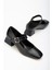 ST-006 Siyah Günlük 4 cm Topuklu Bayan Ayakkabı 4
