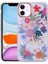 Apple iPhone 11 Uyumlu Desenli Simli Sert Vrdr Inka Kapak-No2 1