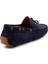 Lacivert Leather Erkek Loafer Ayakkabı E01502202402 3