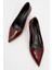 Kadın Sivri Burunlu Stiletto BORDO RUGAN 5
