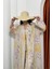 Desenli Keten Kimono Alt Üst Takım 5