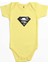 Supermn Logo Sarı Renk Bebek Body Zıbın 1