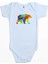 Bear Color Mozaik Mavi Renk Bebek Body Zıbın 1
