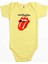 The Rolling Stones Logo Sarı Renk Bebek Body Zıbın 1