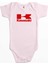 Kawaski Red Logo Pembe Renk Bebek Body Zıbın 1